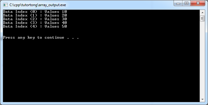 C++ Programming : ตัวอย่างโจทย์ แสดงผลข้อมูลง ใน Array 1 มิติ