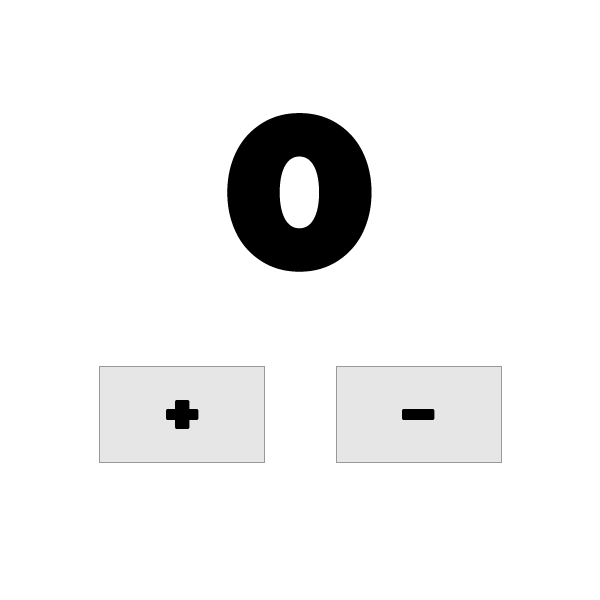 แบบฝึกหัด Javascript และ jQuery : ข้อที่ 2 โปรแกรมนับเลขด้วยปุ่ม + และ - พร้อมทั้งมีการเปลี่ยนสีตามเงื่อนไข
